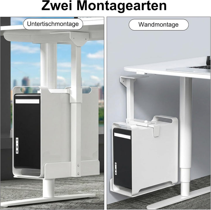 PC Halterung Unter Schreibtisch: PC Wandhalterung Höhenverstellbar bis 54.5cm bis 30kg Belastbar für