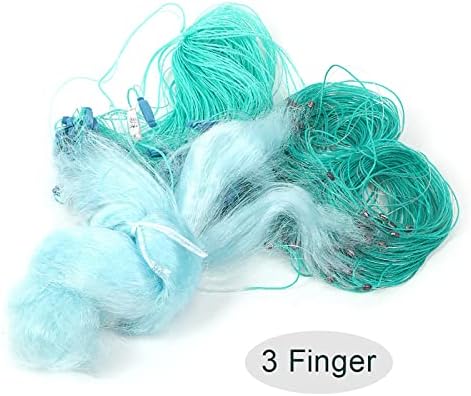 Pssopp Fischernetz 1,5 m x 50 m Nylon Tragbares Wurfnetz Monofilament Wurfnetz Angelnetz zum Fischen