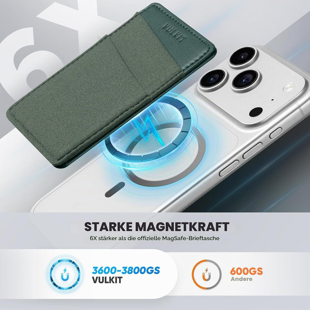 VULKIT Magsafe Wallet Kompatibel mit iPhone 15/14/13/12er Serie, Dehnbarer Lycra-RFID-Kartenhalter m