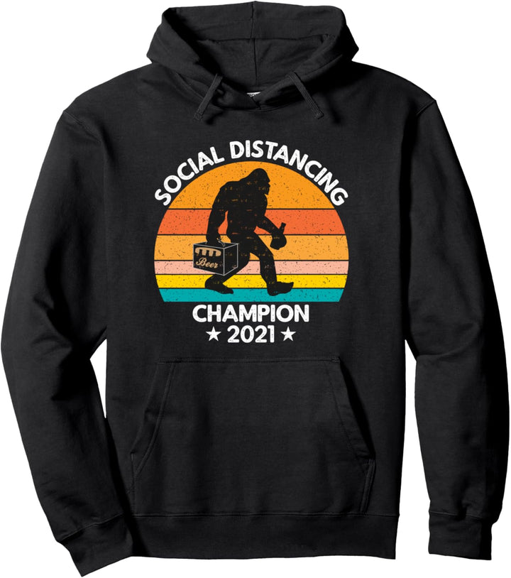 2021 Sozial Distanzierender Champion für Quarantäne-Bier 21 Pullover Hoodie
