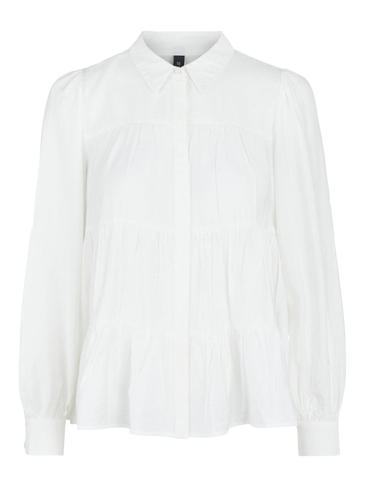 YAS Damen Yaspala Ls Shirt S. Noos Hemd/Bluse XS Star White, XS Star White