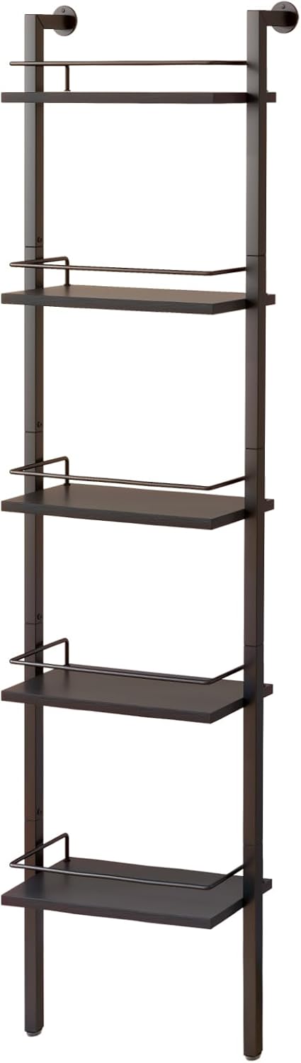 YMYNY 5-Tier freistehende Weinregale, Liquor Flasche Display Regal mit Zäunen, Wand montierte schwim