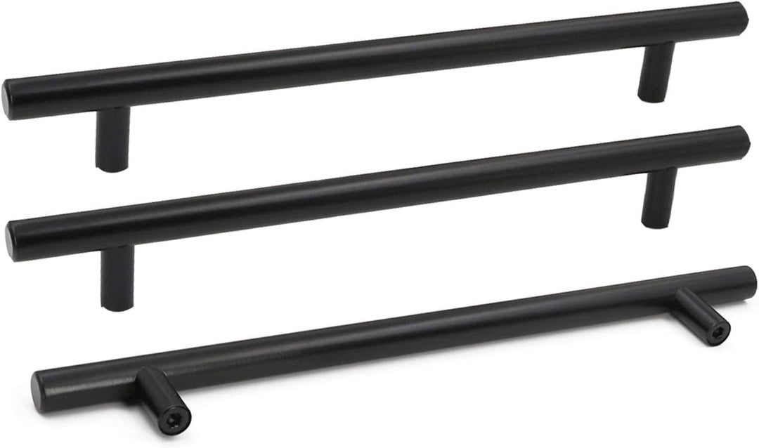 goldenwarm 15 Stück Möbelgriffe Schwarz 192mm Schrankgriffe Schwarz Griffe für Küchenschränke Türgri