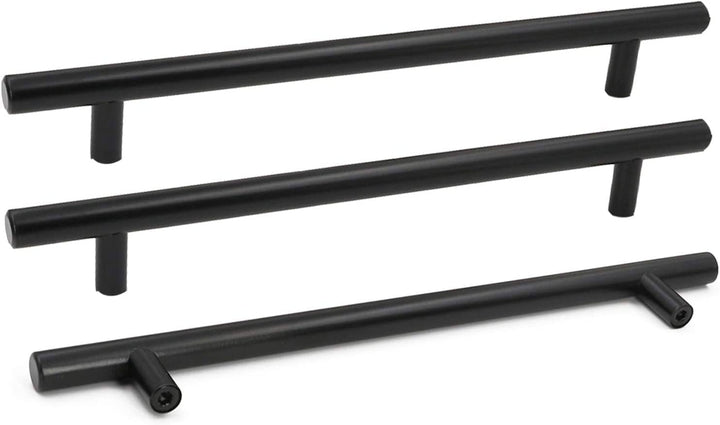 goldenwarm 15 Stück Möbelgriffe Schwarz 192mm Schrankgriffe Schwarz Griffe für Küchenschränke Türgri