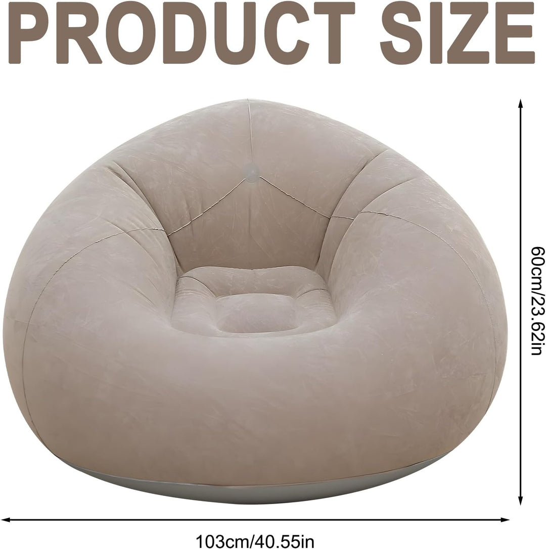 Luftsofa, Aufblasbare Couch, Aufblasbarer Sessel, 105x105x60cm Ultraweicher Inflatable Sessel, ohne