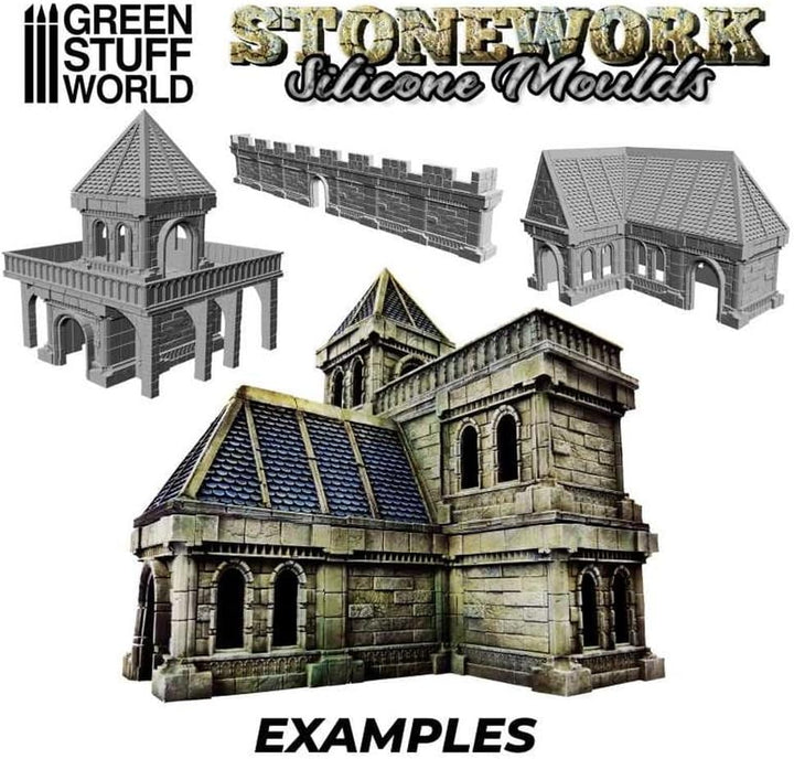 Green Stuff World Stonework Silikonformen