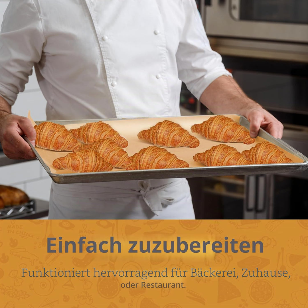 100 Stück 40x60cm Pergamentpapier-Backbleche, vorgeschnittene antihaftbeschichtete Pergamentblätter