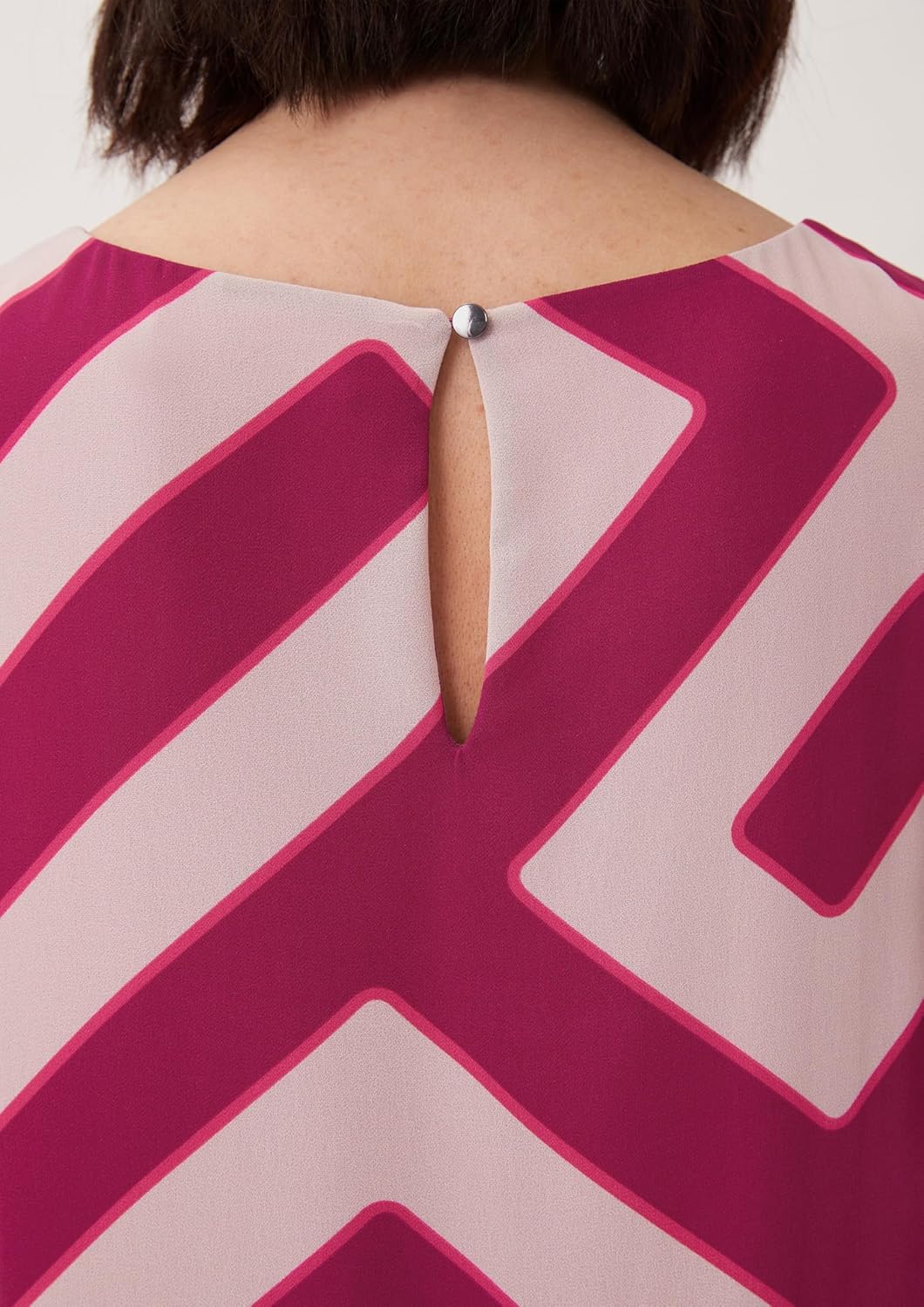 comma Kleid mit Volants, 46a0 Mehrfarbig|pink