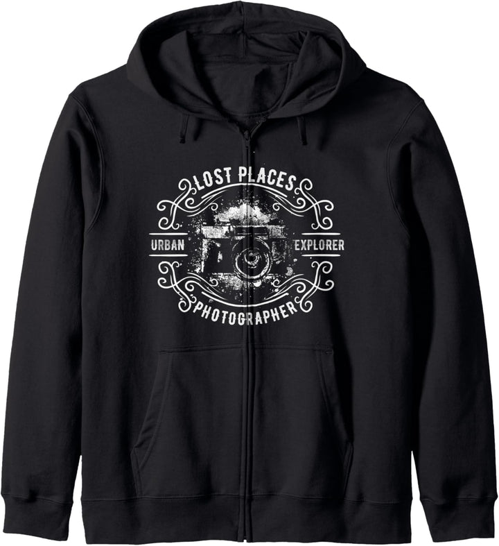 Lost Places Urban Explorer Photographer vintage distressed Kapuzenjacke