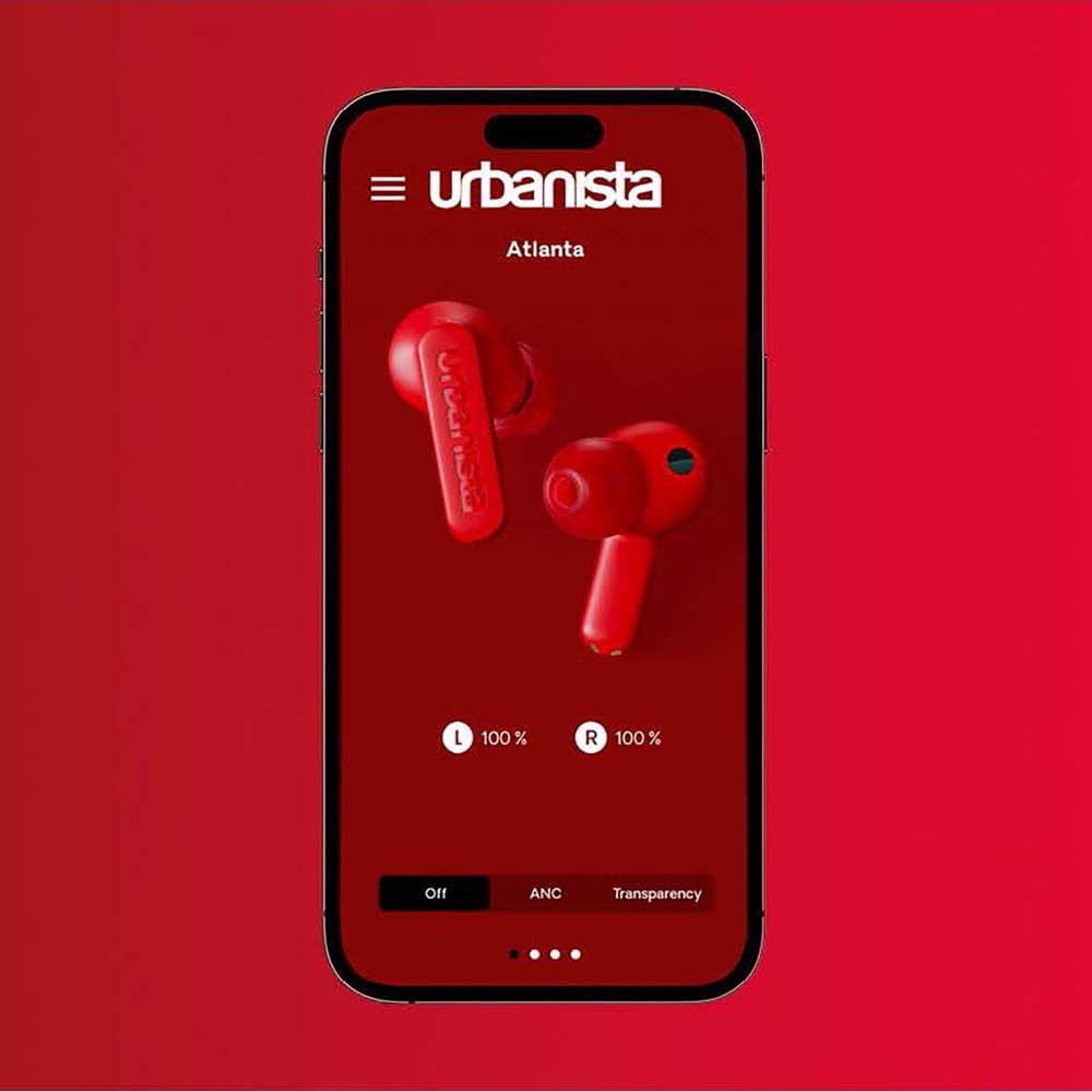 Urbanista Atlanta In Ear Kopfhörer Bluetooth Noise Cancelling, Hybrid ANC, Tiefe Bässe, spritzwasser