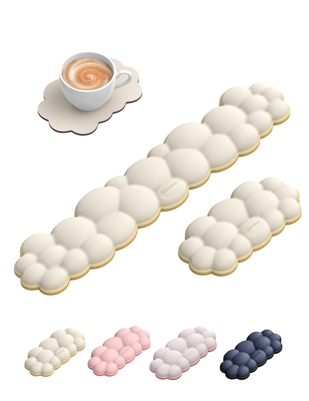 Vaydeer Ergonomische Handballenauflage Set – Memory Foam Handgelenkstütze für Tastatur & Maus, Rutsc