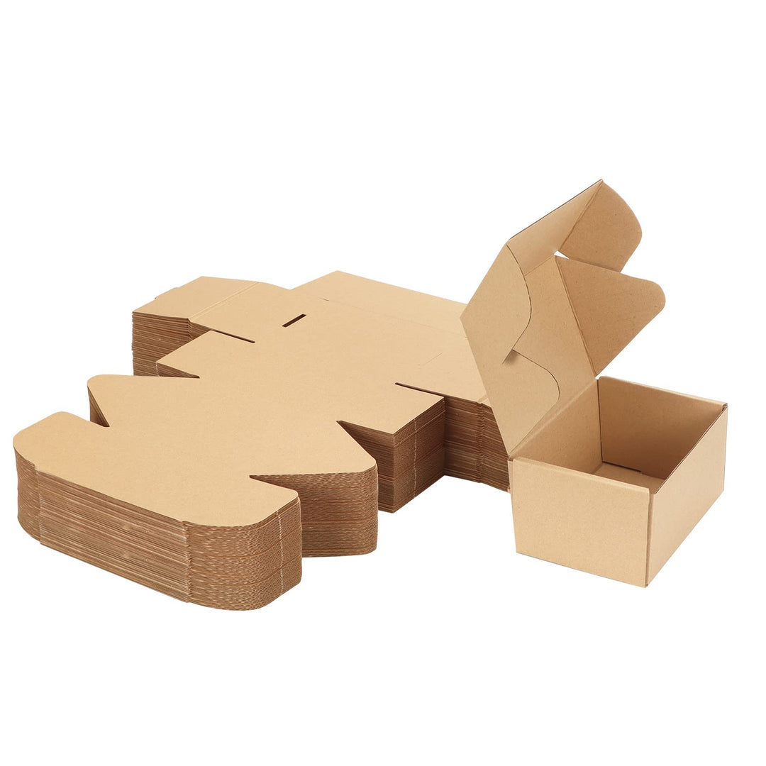HORLIMER 50 Stück Versandkartons Kleine Kartons Boxen, Faltkarton Verpackungskartons für Warensendun