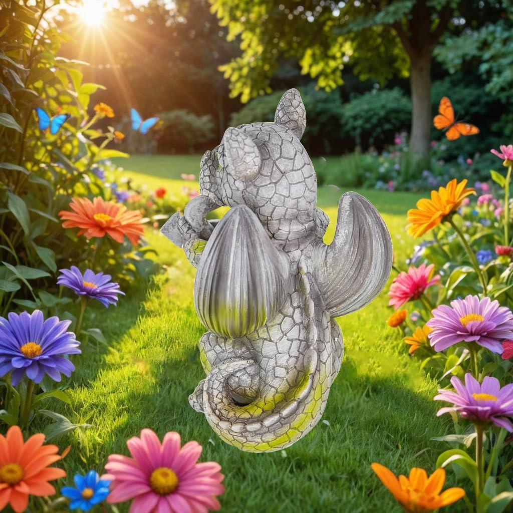 Kremers Schatzkiste Drachenkind Amor mit Pfeil und Bogen Drache Figur Gartenfigur Liebe