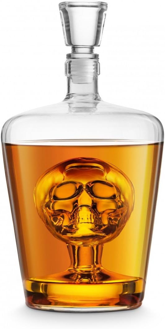 Final Touch Brainfreeze Skull Decanter Dekanter Schädel Perfekt für Vodka, Obstbrand, Wein, Whiskey,