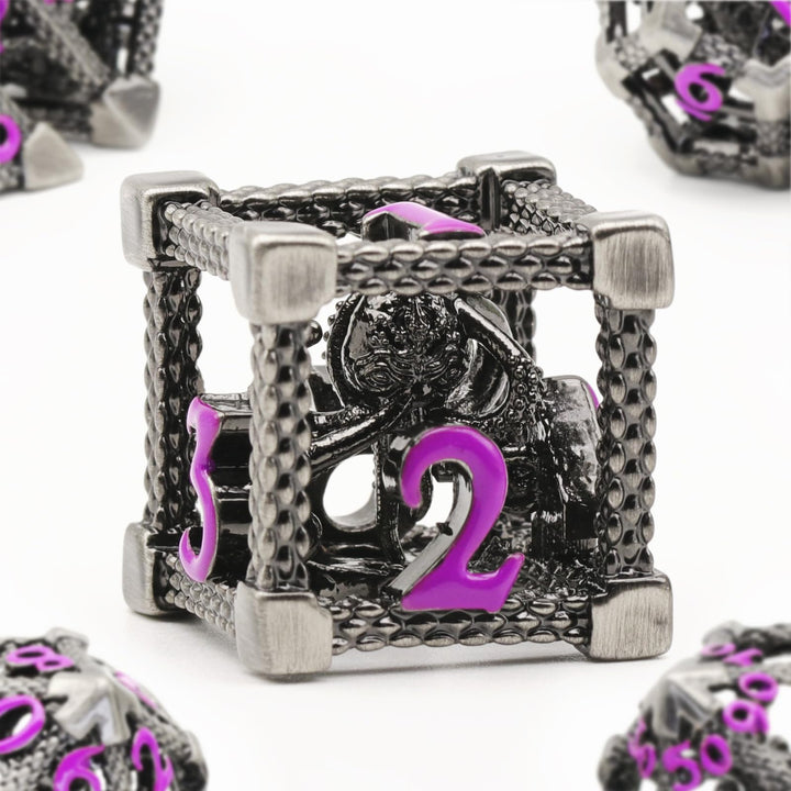 DND Würfelset Rollenspiel, Polyedrische Würfel Set D&amp;D Würfel Set Metall ZHOORQI 7 Stück Der Cthulhu