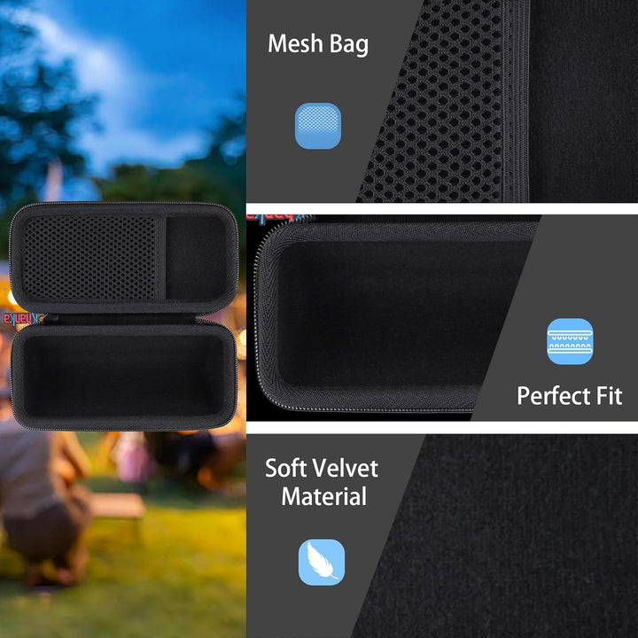 Khanka Hart Tasche für Sonos Roam 2/Roam/Roam SL WLAN WiFi Bluetooth Speaker Lautsprecher, Nut Tasch