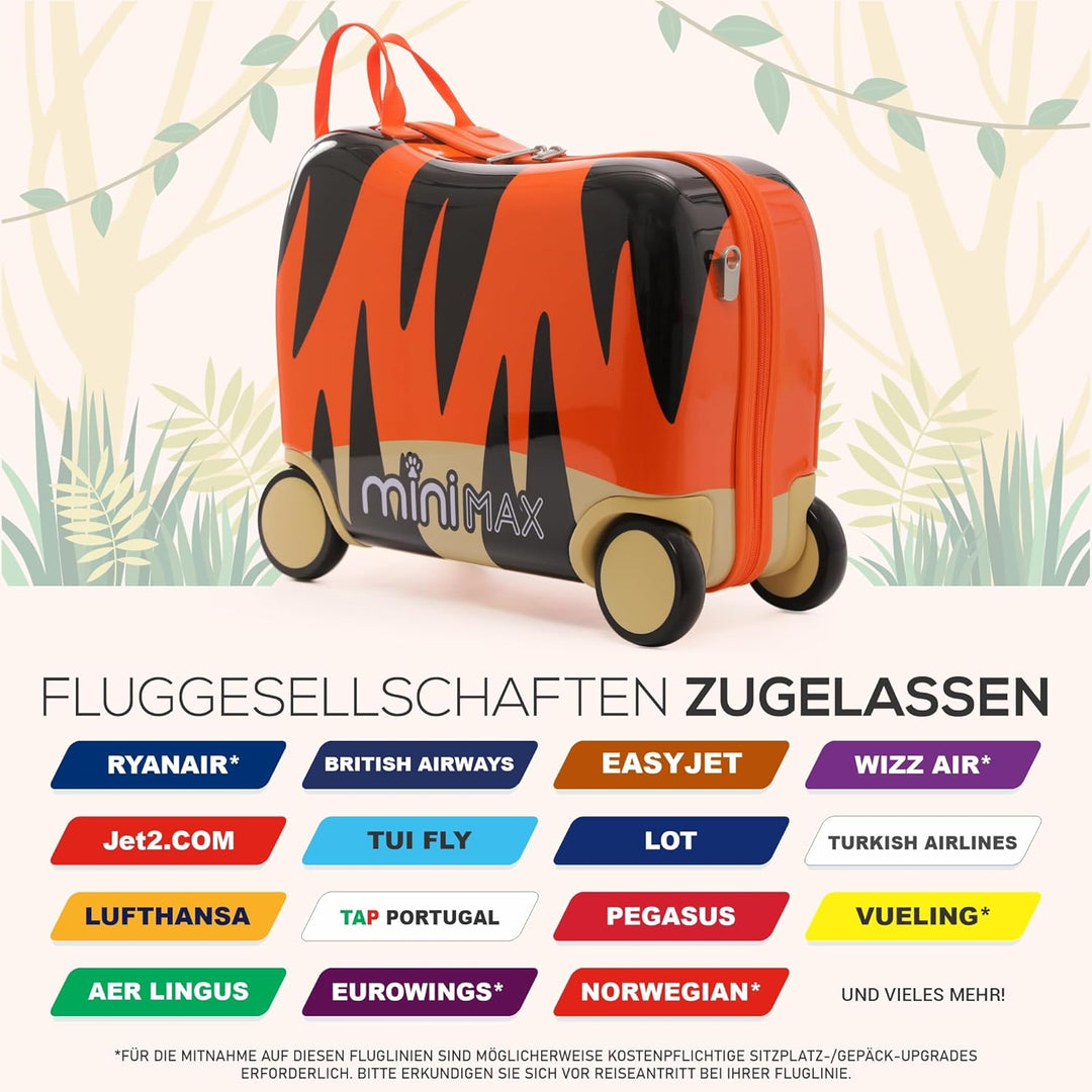Minimax Kinderkoffer Hartschale Handgepäckkoffer Kofferset 45x36x20cm für Kinder Jungen und Mädchen