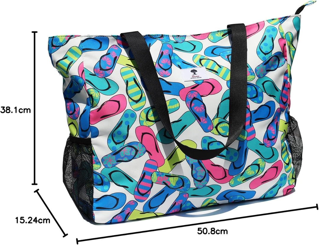 Grosse Strandtasche, wasserabweisend, leicht, 50,8 cm, für Damen, für Fitnessstudio, Strand, Reisen,