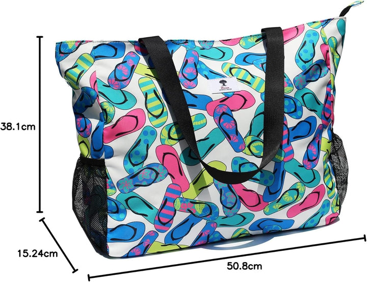 Grosse Strandtasche, wasserabweisend, leicht, 50,8 cm, für Damen, für Fitnessstudio, Strand, Reisen,