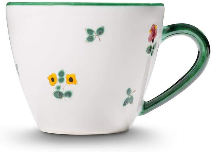 GMUNDNER KERAMIK Kaffeetasse Gourmet Füllmenge : 0.2 Liter Streublume Geschirr, handgemacht in Öster