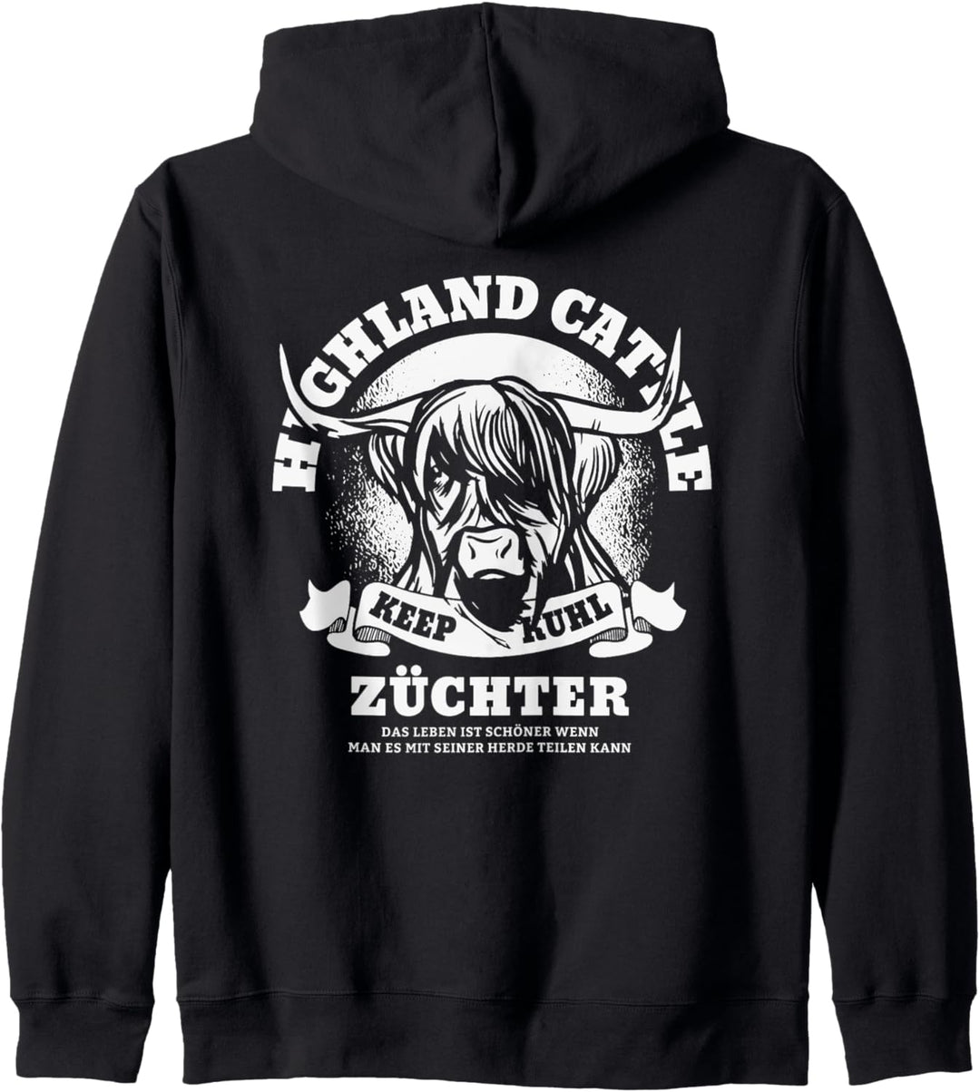 Schottisches Hochlandrind Kuh I Highland Cattle Kapuzenjacke