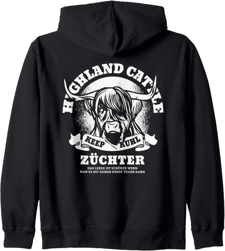 Schottisches Hochlandrind Kuh I Highland Cattle Kapuzenjacke