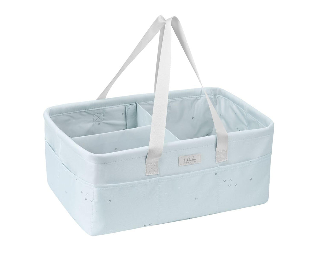 Kikkaboo Wickeltasche, Korb, Windelorganizer faltbar Griffe abnehmbare Trennwand, Farbe:hellblau, He