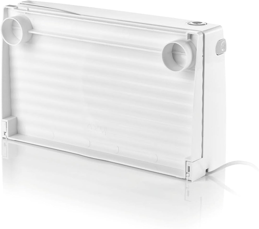 GOURMETmaxx Allesschneider 150W Weiss | Elektrisch mit Edelstahl-Klinge & Fingerschutz | Für Brot, W