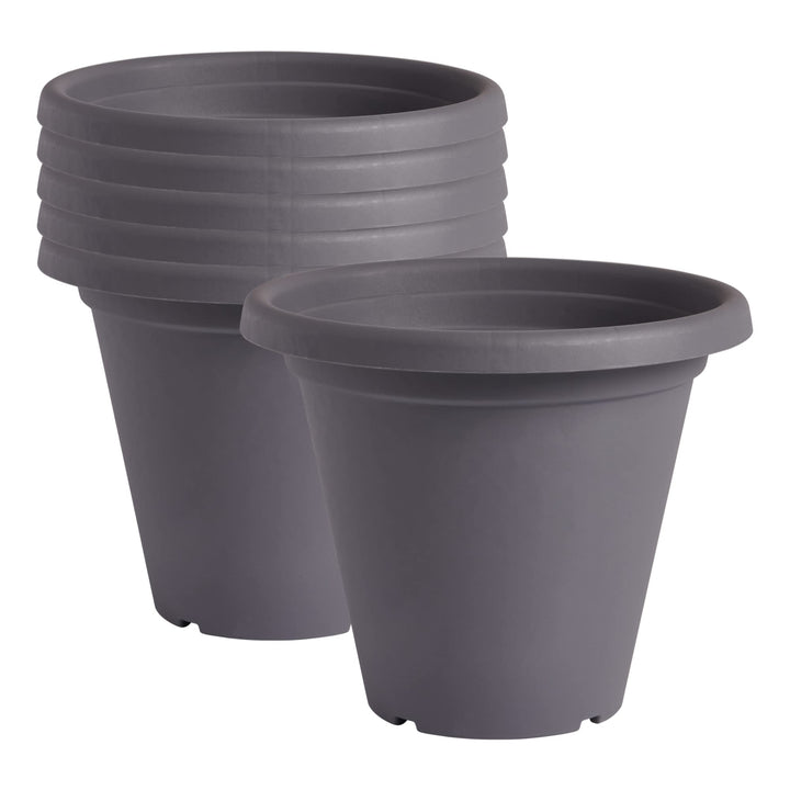 Clever Pots Kunststoff-Pflanztopf, 6x30cm Aussen- oder Innentopf mit Entwässerungslöchern, leichtes