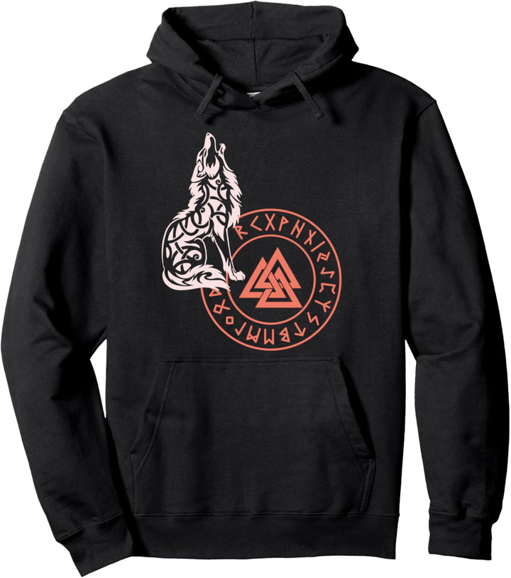 Wikinger Fenrir Wolf Odin Germanen Vikinger Kompass Pullover Hoodie