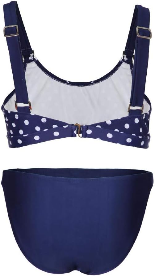 La-V Mädchen Bikini Zweiteilig Sport 152-158 Marine Gepunktet, 152-158 Marine Gepunktet