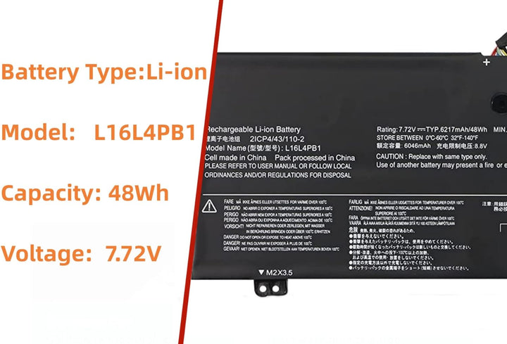 PUGASR L16C4PB1 L16L4PB1 L16M4PB1 Laptop Akku Kompatibel mit Lenovo Yoga 720-13IKB 730-13IKB 730-13I