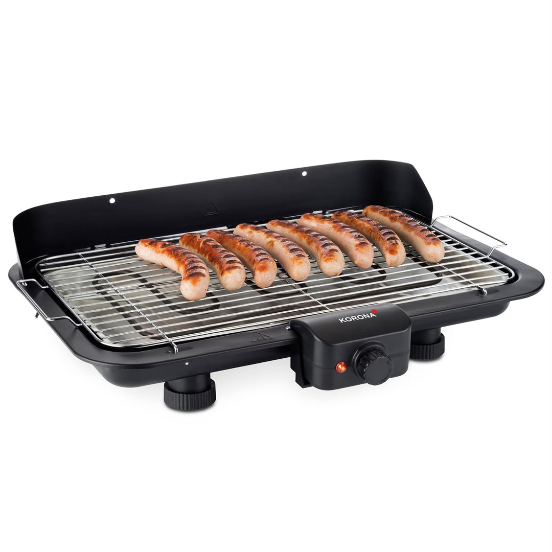 Korona 46117 Elektrischer Tischgrill mit XXL-Grillfläche (51 x 30 cm) | Ideal für den Balkon | 2200