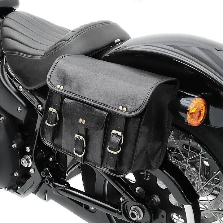 american blue Echtes Leder Motorrad Werkzeugtasche Braun Lenker Sissy Bar Reisetasche Fahrrad Sattel