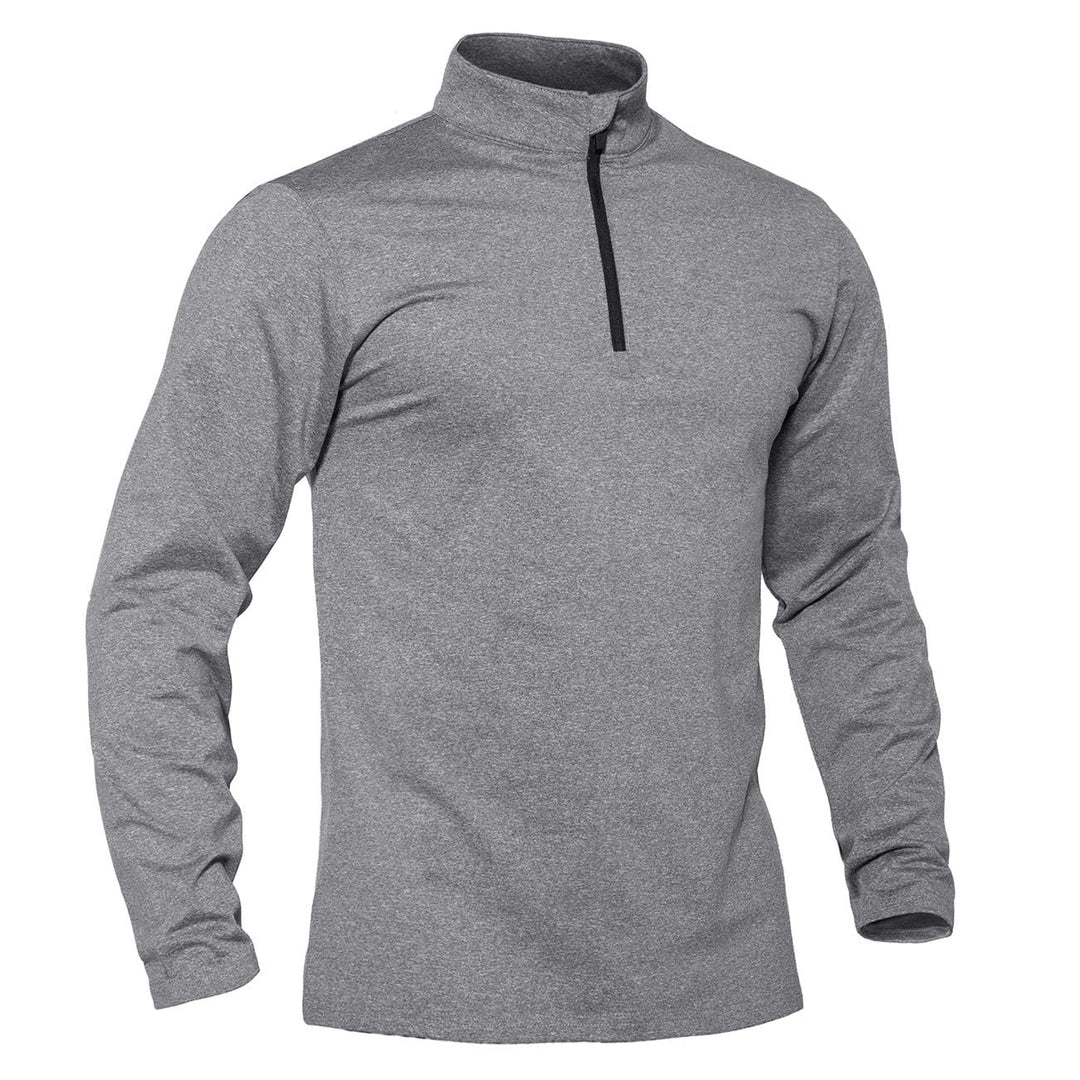 TACVASEN Pullover Herren Langarmshirt Half Zip Fleece Winterpullover Warm Atmungsaktiv Sport Sweatsh