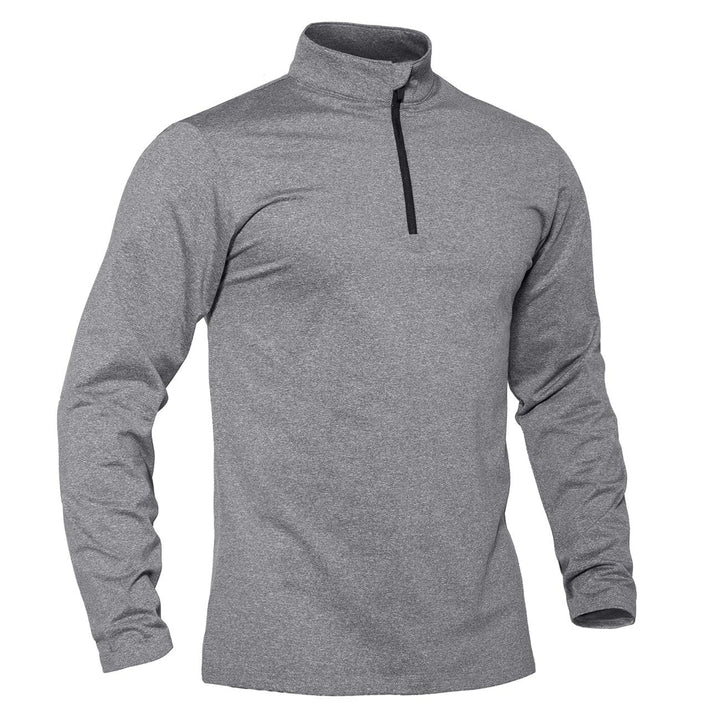 TACVASEN Pullover Herren Langarmshirt Half Zip Fleece Winterpullover Warm Atmungsaktiv Sport Sweatsh