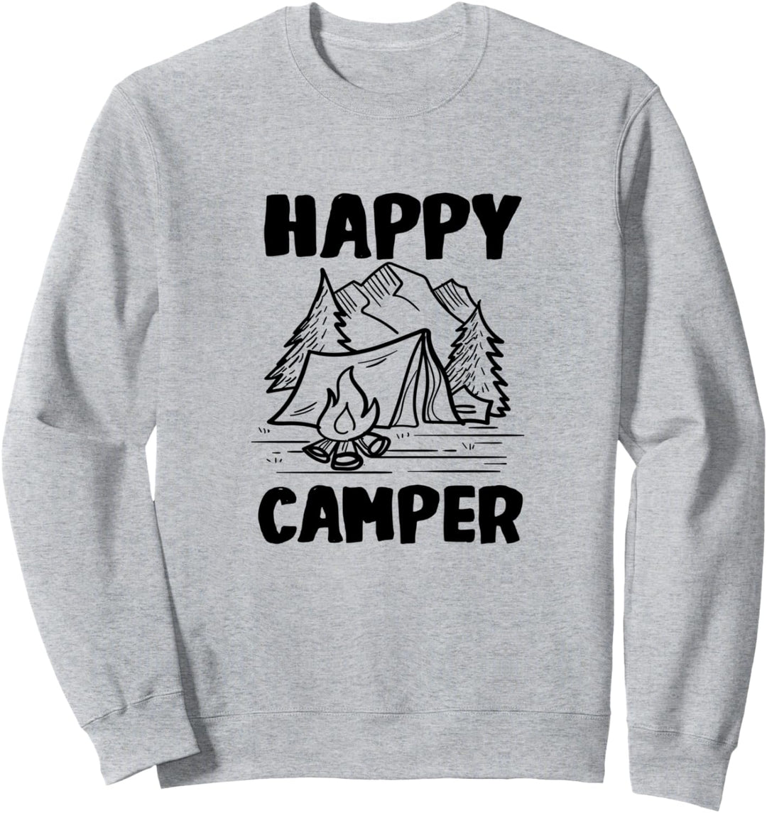 Camping Natur Abenteuer Glücklich Wandern Sweatshirt