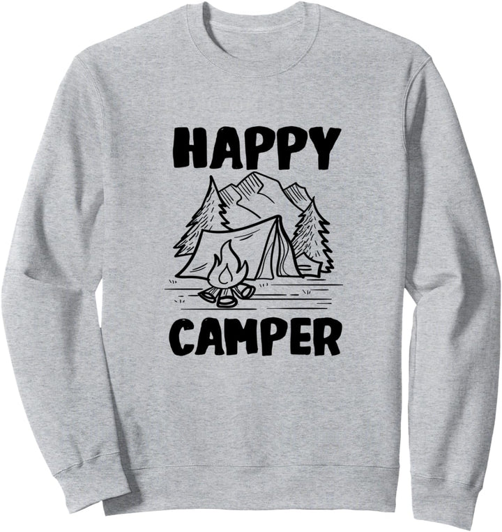 Camping Natur Abenteuer Glücklich Wandern Sweatshirt