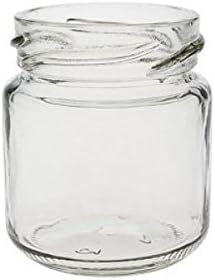 Viva Haushaltswaren - 32 x Mini Einmachglas 53 ml mit silberfarbenem Deckel, runde Glasdosen als Mar