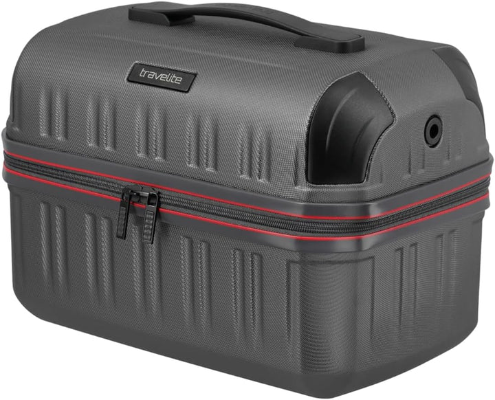 travelite DYNAMIIC Kosmetikkoffer, Beautycase 27x38x23 cm, ABS Hartschale, Koffer Aufsteckfunktion,
