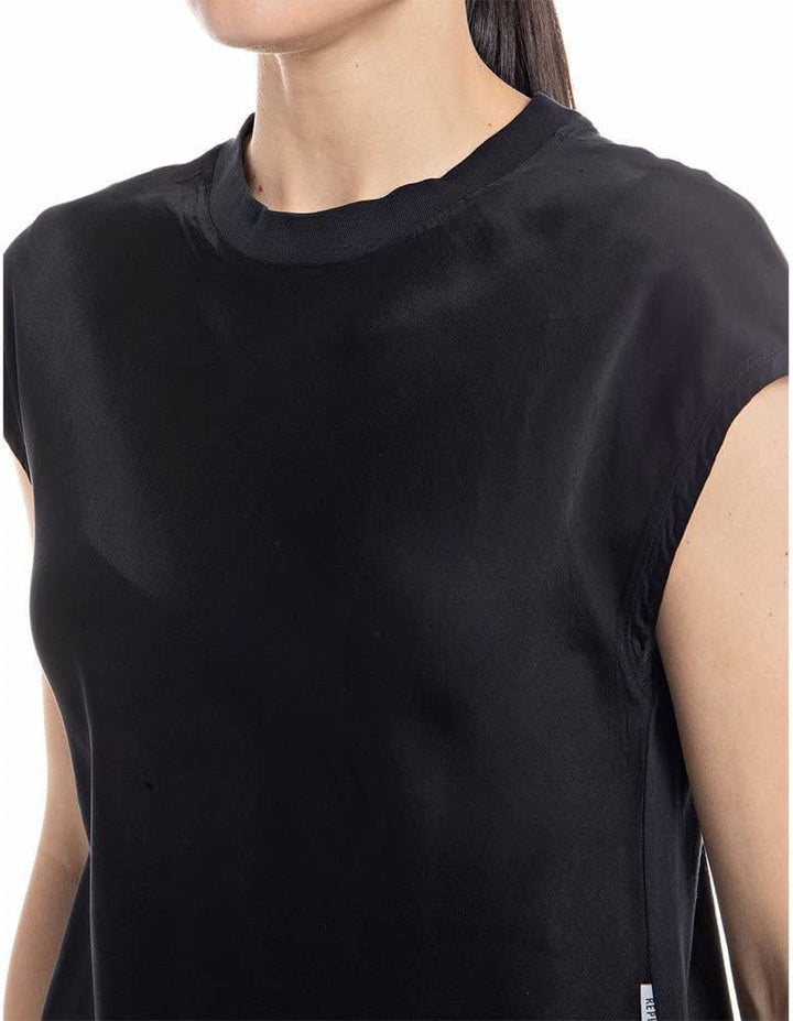 Replay Damen T-Shirt XS 099 Blackboard, XS 099 Blackboard
