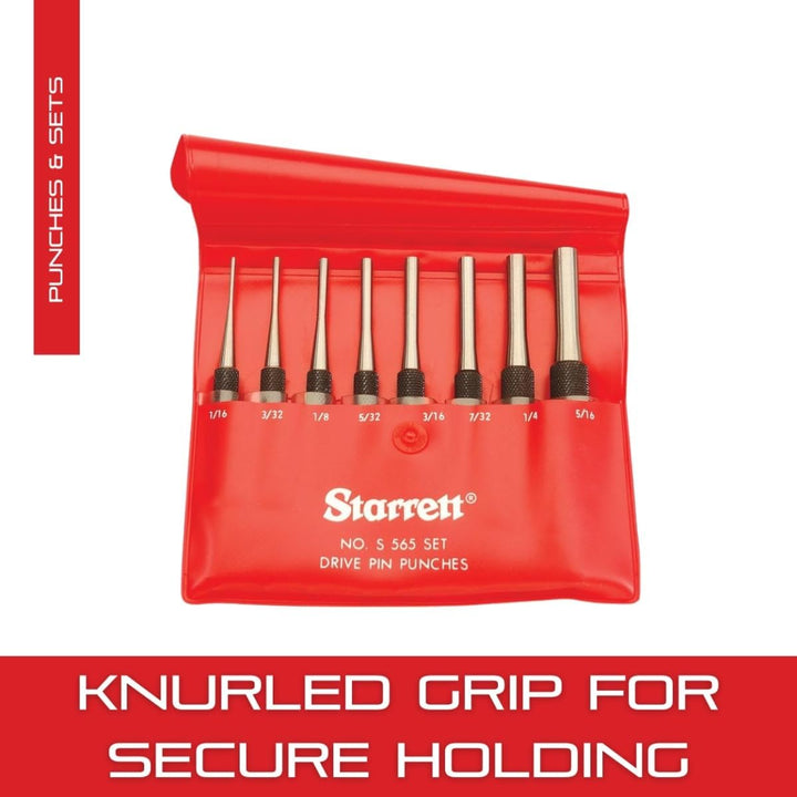 Starrett S565PC Splintenstanzer Set (8-teilig) 8 Piece Set, 8 Piece Set