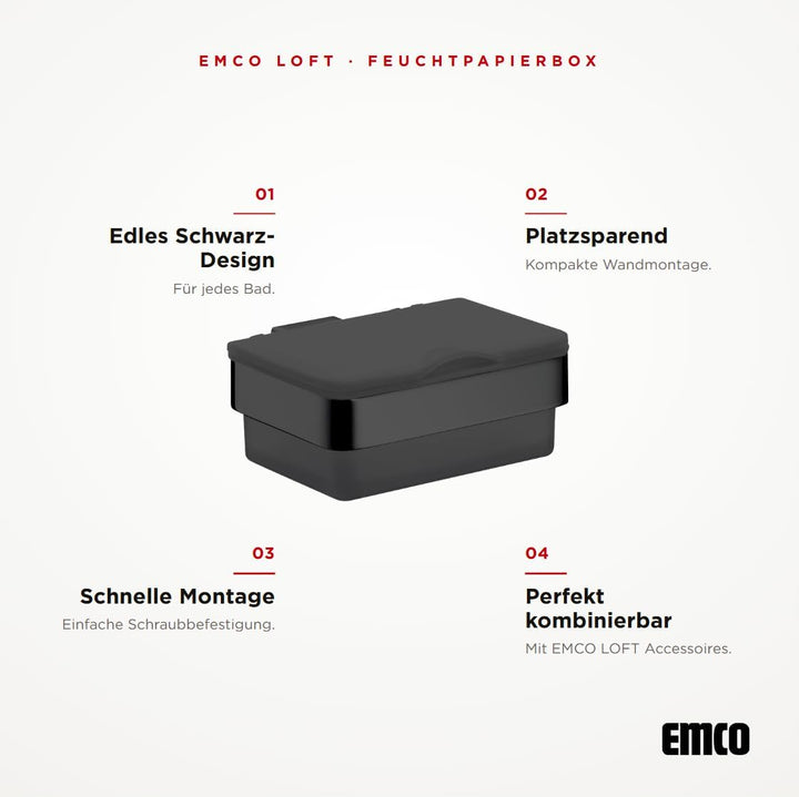 EMCO Loft Feuchtpapierhalter Kunststoffbox