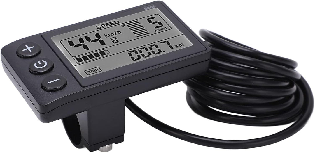 Zunate S866 LCD Anzeige für Elektrofahrräder, Grosser Bildschirm mit Hintergrundbeleuchtung, mit Hal