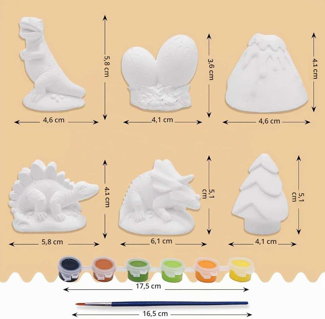 Funto Paint Your Own Dinosaurs Painting Kit, 13 PCS Kunst und Handwerk Set für Kinder, STEAM Projekt