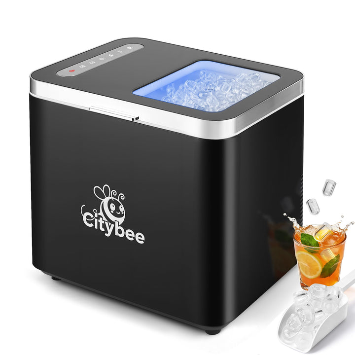 Citybee Eiswürfelmaschine Klein Ice Maker - Eiswürfel maschine Mini mit 2 Eiswürfelgrössen - Leise T