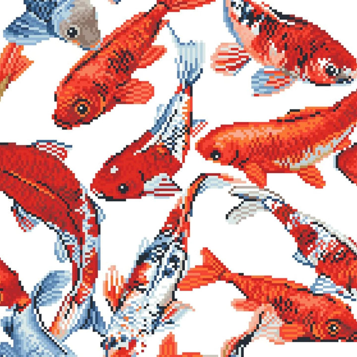 Diamond Dotz DD9-051 Koi Mosaic, ca. 41 x 41 cm gross, Diamond Painting, Malen mit Diamanten, funkel