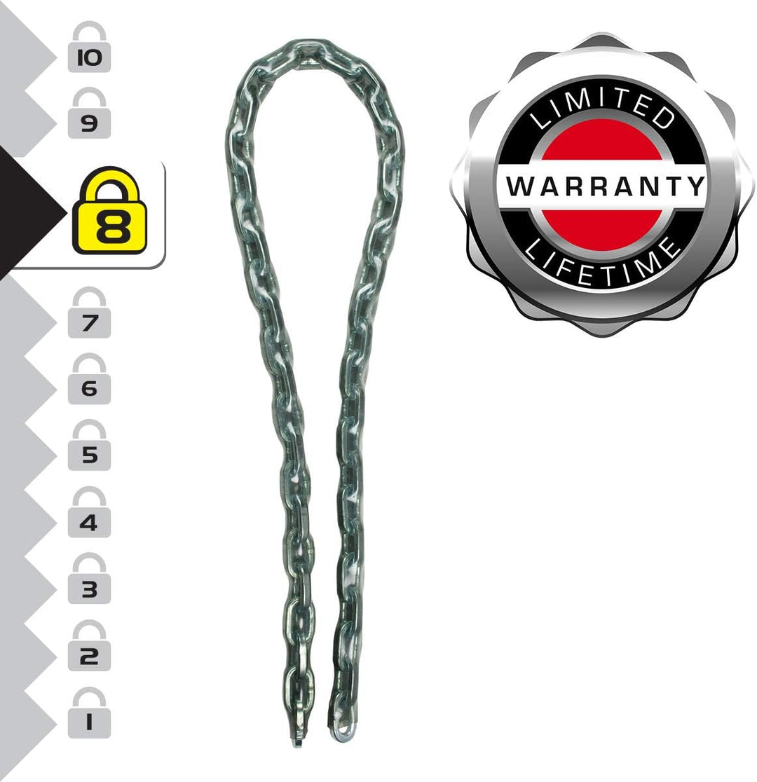 Master Lock 8018EURD Kette aus gehärtetem Stahl, 200 cm x 0,8 cm 2 m, 2 m