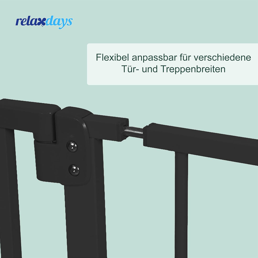 Relaxdays Treppenschutzgitter, 75–80 cm, ohne Bohren, Baby &amp; Kleinkind, Treppe &amp; Tür, Türgitter zum
