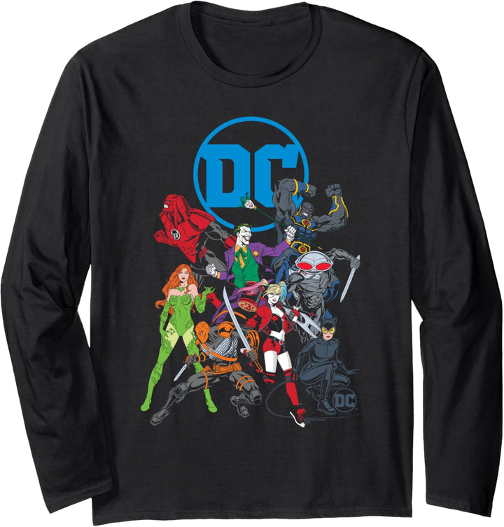 Justice League DC Comics Villian Logo Langarmshirt